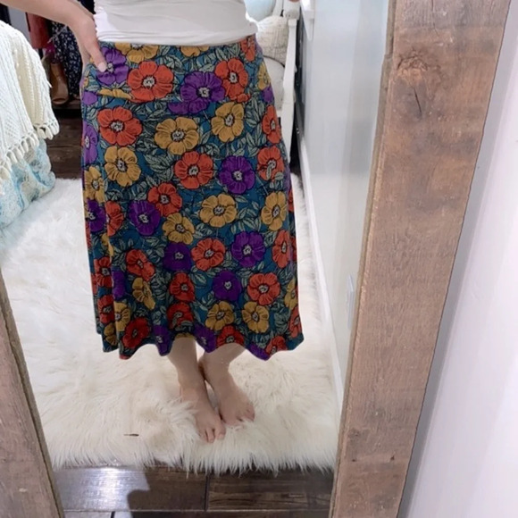 Lularoe floral skirt size XLarge - Picture 1 of 8